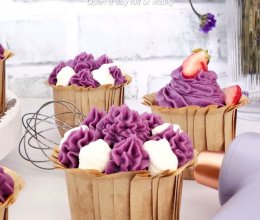 超赞的紫薯芋泥纸杯蛋糕 | 零失败不翻车的做法