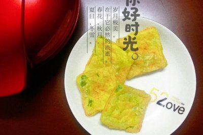 小红锅出品辅食：粒粒面厚蛋烧