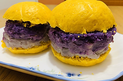紫薯芋泥南瓜汉堡