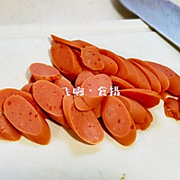 #少盐饮食 轻松生活#减脂椒油包心菜火腿肠的做法图解3