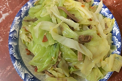 包菜炒笋干