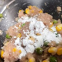 快手低脂减肥餐玉米豌豆鸡肉饼鸡块的做法图解6