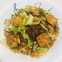 圆白菜炒煎豆腐粉条的做法图解11