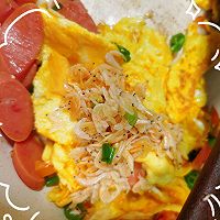 虾米火腿肠炒鸡蛋的做法图解7