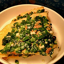 韭菜虾皮玉米饼