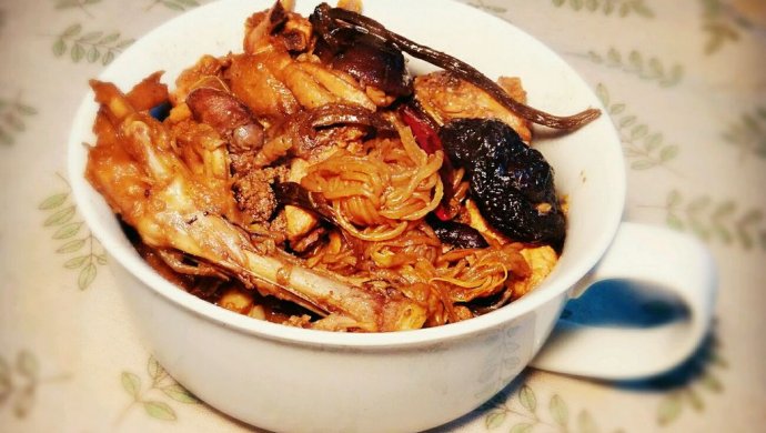 【双菇魔芋结炖鸡】