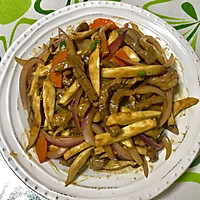 鲍鱼菇炒牛柳的做法图解7
