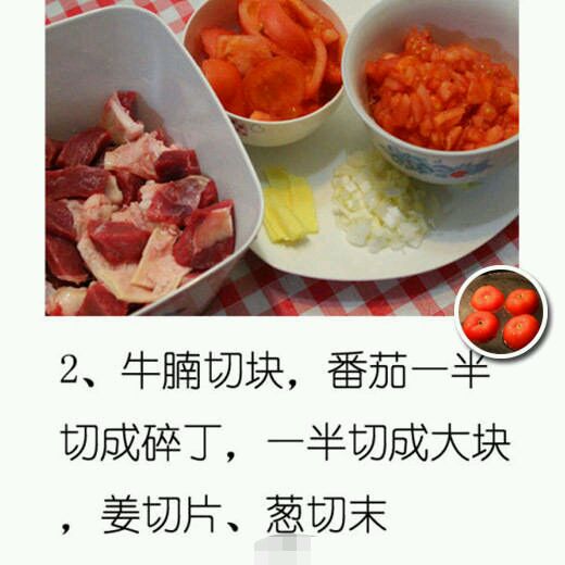 西红柿炖牛腩的做法图解2