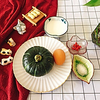 #栗香好粉糯 营养有食力#好吃嫩滑的牛奶南瓜蒸蛋羹的做法图解1