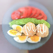 鱼肉土豆泥团子套餐