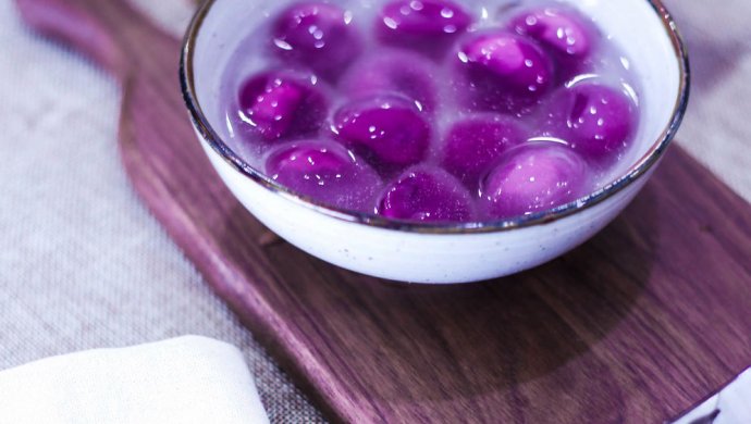 美食界的紫水晶 | 惊艳朋友圈的外婆紫薯汤圆，有颜值又美味
