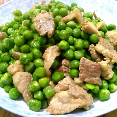 瘦肉炒豌豆