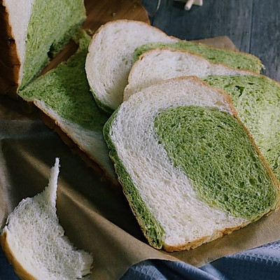 面包机版抹茶双色吐司