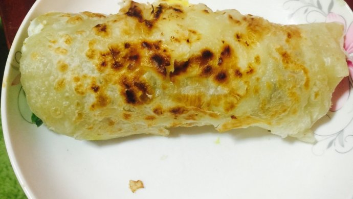 手抓饼，再也不用去外面买手抓饼了，三分钟搞定。营养早餐