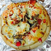 海鲜什锦pizza披萨的做法图解10