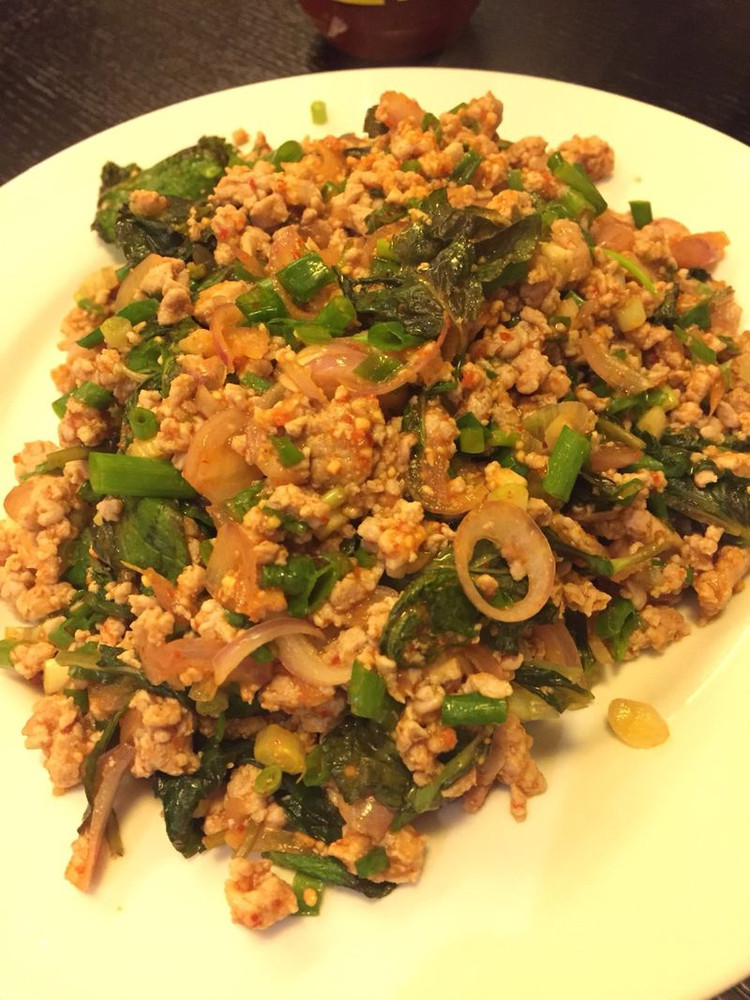 泰式猪肉炒薄荷叶 Thai Laab-Namtok的做法