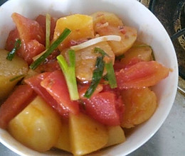 西红柿焖土豆的做法