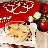 #皇后红玫瑰花式做法#苹果麦片小米粥的做法图解10