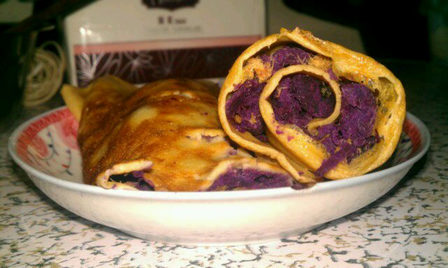 宝宝餐之奶香紫薯蛋饼
