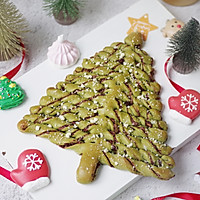 #安佳食力召集，力挺新一年#抹茶红豆圣诞树面包的做法图解18