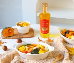 鲜掉眉的南瓜栗子斋汤的做法