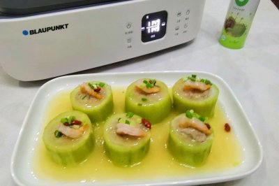 时令美食～瓠瓜虾仁塞肉