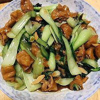 小油菜炒猪大肠的做法图解6