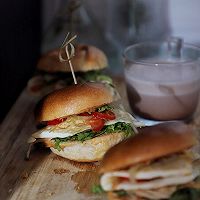 健身党高蛋白低脂番茄鸡胸贝果汉堡的做法图解16