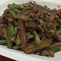茄子炒豆角的做法图解4