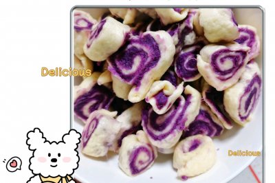 牛奶紫薯卷