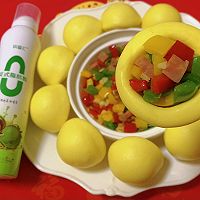 #纳福汇轻松喷出美味#彩椒香肠杂粮包的做法图解13