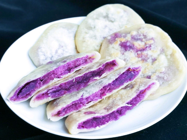 无油无糖低脂紫薯饼
