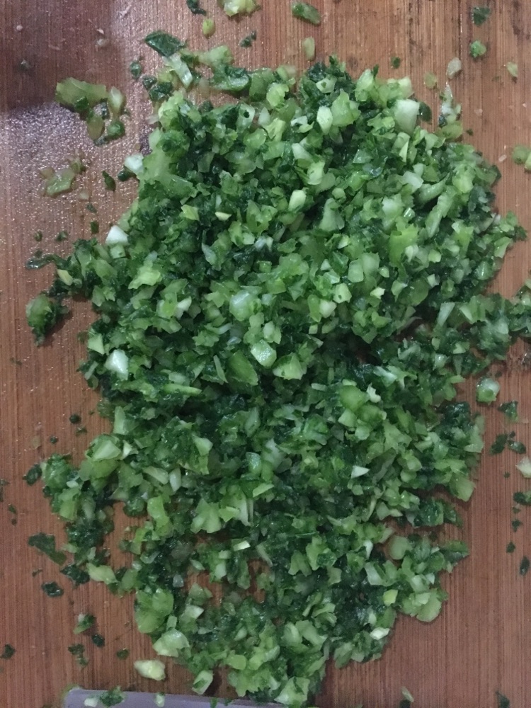 油渣子炒雪里红（芥菜）的做法图解1