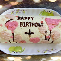 生日彩绘蛋糕卷的做法图解21