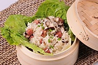 美食厨房之香菇火腿焖饭的做法图解4