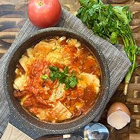 #时令蔬菜最养人#秋日快手早餐汤，番茄豆腐鸡蛋汤！的做法图解4