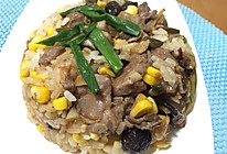 粟米马蹄香菇排骨珍糯饭的做法