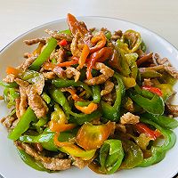 #豪吉川香美味#双椒炒肉丝的做法图解8