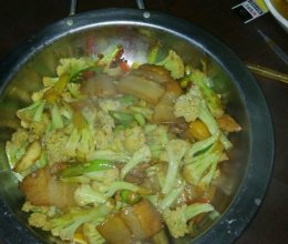 干锅有机菜花的做法