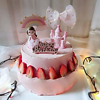 粉嫩嫩的草莓蛋糕，满满的都是少女心的做法图解10