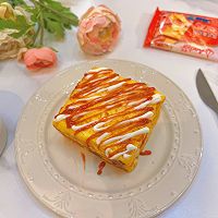 #芝士盖被 爆改芝味#小孩子抢着吃的番茄芝士三明治的做法图解16
