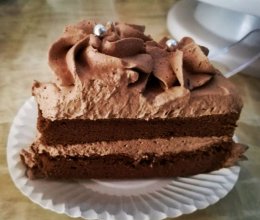 黑巧克力裱花蛋糕的做法