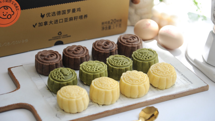 三种口味流心月饼