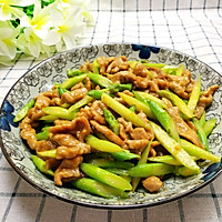 芦笋炒肉#夏日下饭菜#的做法图解9