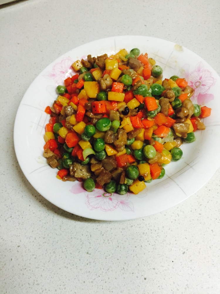 里脊肉炒三丁一一家常小炒