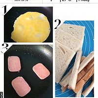 #百吉福芝士片创意早餐#营养土司卷的做法图解2
