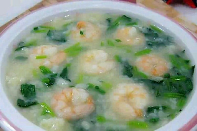 虾仁菠菜疙瘩汤