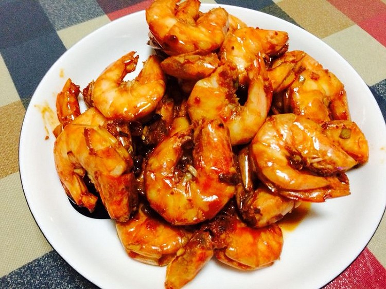 快手烧大虾（懒人懒做）的做法