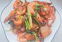 家庭版干锅虾的做法