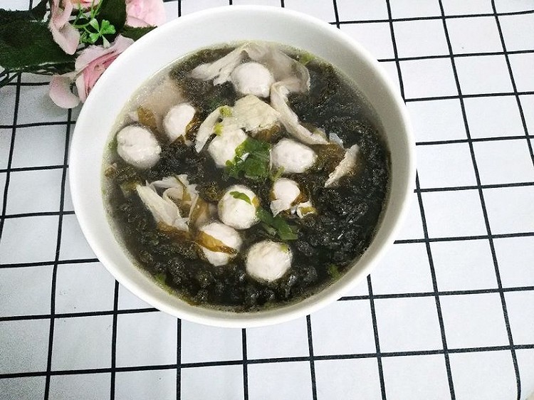 紫菜腐竹肉丸汤的做法